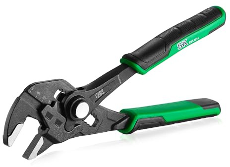 SK 7.5-Inch Pliers Wrench, Premium CR-V Construction, Smooth Parallel Jaws with Comfortable Grips