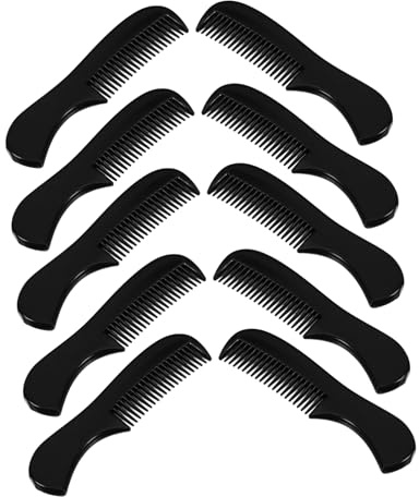 NIYANGLE Taschen Bartkamm aus Kunststoff 10 Stück Kleiner Haar Bartkamm mit Stylingfunktion für Herren