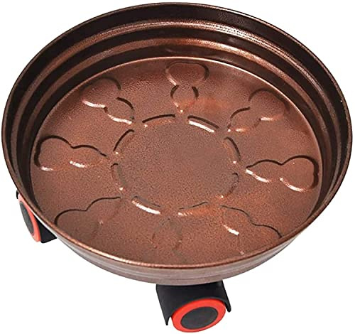 vassoio di piante, Portapallet for Piante, Supporto for Piante in Metallo con Ruote, Portavasi Rotondo for Piante Carrello for Vasi da Fiori, Portafiori for Alberi da Interno for Esterni Carrello for