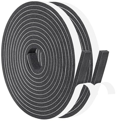 Yotache Foam Strips with Adhesive 1/2 x1/4, Total 26 Ft