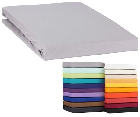 Moon-Classic Topper Spannbettlaken Spannbetttuch 120x200-120x220 cm Jersey aus 100% Baumwolle (Graphit)