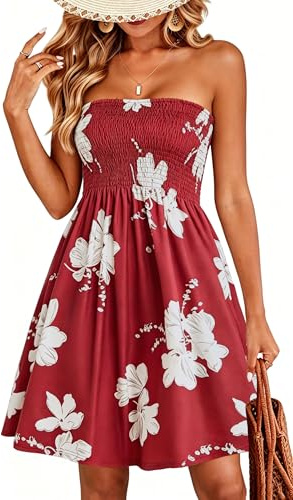 CHICGAL Dam blommigt tryck kortärmad sjal chiffong kimono cardigan vardaglig blus toppar (, Vinröd blomma, L