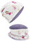 HECKBO Kinder Beanie Wintermütze & Schal Set - Fee-Design - Für 2-6 Jahre - Wärme durch Fleece - Unisex Loop-Schal - Maschinenwaschbar - Baumwolle, Einheitsgröße