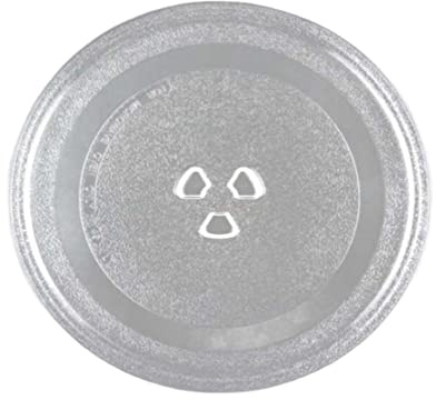 UTIZ 255mm | 10'' Inch Universal Microwave Turntable Glass Replacement Plate Tray with 3 Fixers Strong Durable Scratch-Resistant