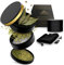 Home Coast ® Premium Grinder schwarz| Crusher Ø 63mm 4teilig | Nano Keramik beschichtete Kräutermühle mit Zubehör | Grinder inkl. Box, Reinigungsset und Tragetasche für unterwegs