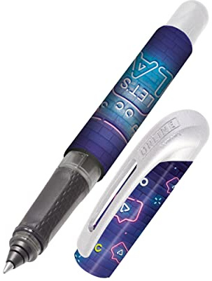ONLINE Tintenpatronen-Rollerball College Let's Play, für Rechtshänder und Linkshänder, ergonomisches Griffstück, Roller-Ball, Standard-Tintenpatronen, inkl. Kombipatrone blau, 1 Stück (1er Pack)