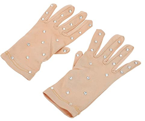 BCOATH Eiskunstlaufhandschuhe Aus Elastischer Stilvolle Performance-handschuhe Für Eislaufen Mädchen-performance-handschuhe Mit Strass-design