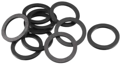 TOP-VIGOR 10Pcs Rubber Flat Washers, 40mm OD 30mm ID 3mm Thickness Heavy Duty Black Rubber Grommet Vibration Damping Pads Sealing Gasket Washers for Faucet Pipe Water Hose Fastener Bolt