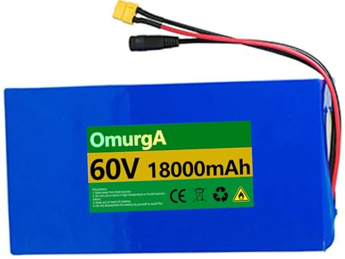 60 V 8 Ah 10 Ah 12 Ah 15 Ah 18 Ah E-Bike batteripaket 60 V elcykelbatteri med laddare inbyggt BMS-skydd idealisk för 200 W-1000 W elektrisk cykelmotor 60 V 12 AH,XT60