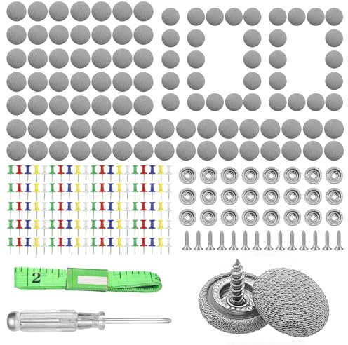 100 Pièces Kit de Réparation de Plafond de Voiture, Rivets de Fixation pour Tissu de Toit, Attaches Universelles pour Toit Automobile, Boutons Rivets pour Rénovation Auto, Inclut Goupilles