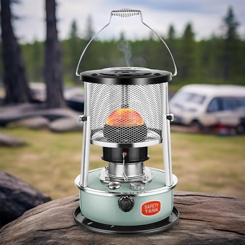 Stufa a Kerosene per Esterni Portatile Fornello a Cherosene Senza Elettricità,Lanterna di Riscaldamento,Muoversi Stufa a cherosene per Ambienti Fino a 19m²