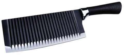 GANAZONO Mandolina Professionale in Acciaio Inossidabile Lama Ondulata per Taglio Patate e Formaggio, Utensile da Cucina Resistente Impugnatura Ergonomica