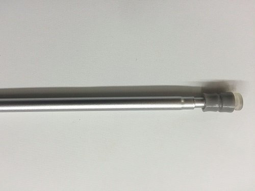 Jellinghaus Sonnenschutz Klemmstange Flex mit Saugknopf in Silber oder weiß für Fenster Gardinen Vitragen 40-60 cm, 60-90 cm, 80-120 cm (Silber, 80-120 cm)