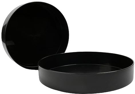 Marsrut 2Pcs Traditional Japanese Ikebana Suiban Pot: Round Plastic Bonsai Tray | Ikabana Vase Kit for Flower Frog, Branch, and Pebble Arrangement | Durable Bowl and Elegant Flower Container