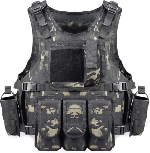 BOMTURN Tactical Airsoft Bag Upgrade Adjustable Modular Paintball Backpack Outdoor Fit Adult