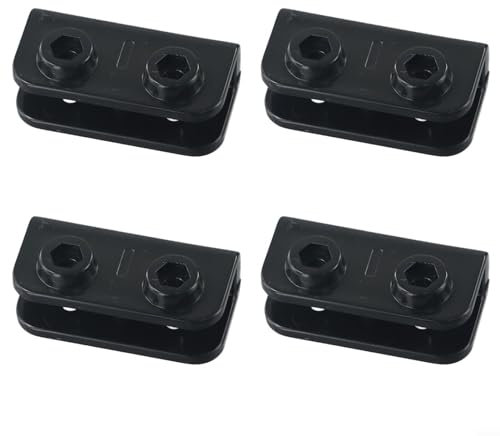 4 Stück Ersatzteile für Popup-Pavillon, rechteckige Halterungs-Set, schwarz (4 Stück)