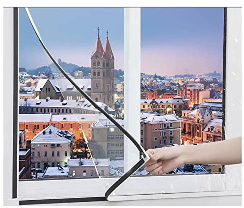Película aislante transparente para ventana con potente rayas magnéticas, resistente al viento, cálida, impermeable, PVC, 2,7 x 2,6 m