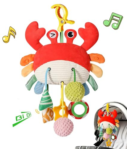 Felly Juguetes para Cochecitos 3 6 9 12 Meses, Juguetes de para Sillita del Coche La Cuna Bebés y Niños 0-12 Meses, Juguetes Sensoriales para Bebés de 6 Meses, Regalo Bebe Recien Nacido Niños y Niñas