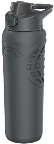 Under Armour 24Oz Stainless Steel Water Bottle, Insulated, Carabiner Easy Carry Hook, Leak Proof, Kids & Adults, All Sports, Gym