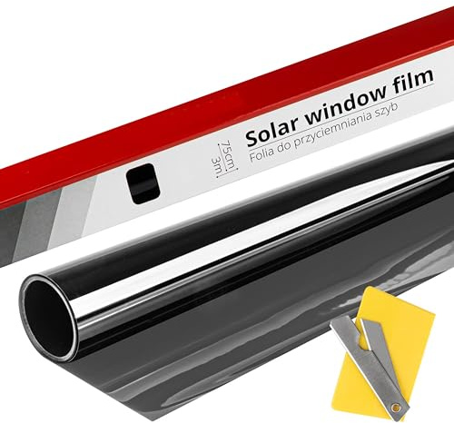 Xkeribom 75cm x 3m 30% Schwarz Auto scheibentönungsfolie Tönungsfolie Rolle Fensterfolie Sichtschutzfolie Scheibenfolie Sonnenschutzfolie Rauch XAPL01655-L3
