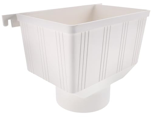 Lurrose Raccord de de Gouttière Pvc 110 Mm, Entonnoir Déviateur D'eau de Pluie pour Collecte, Accessoire Étanche et Résistant pour Système Collecte Eau Pluie, Installation Facile