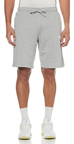 Nike Club Short Jsy - Pantalones Cortos, Hombre, Gris (Dk Grey Heather/White), S
