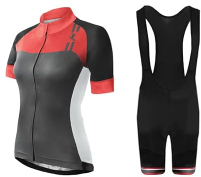 UGLY FROG Damen Trikot Set Sportanzug Kurzarm Zip Slim Fit Kurz Hülse Top Hemd Short Pants Outdoor Fahrrad