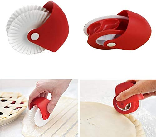 Pastry Wheel Cutter, Pastry Wheel Decorator, Plastic Wheel Roller Pie Crust Pizza Pastry Lattice Decoration Tools