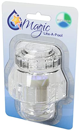 Magic Lite-A- Pool | New and Improved | Jet with LED Lights Provide Mood Pool Lighting w/o Batteries | Powered by Pool Jets | No Tools Req’d Simply Screw in & Replace Your Standard 1.5” Jet Return