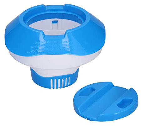 Spender für chemische Schwimmer, teleskopisch, 8 Zoll für Chlortabletten, schwimmender Chlorspender, mit Brom und Chlor für Pool, Spa, Whirlpool und Brunnen, verteilt