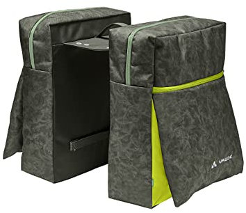 VAUDE TwinZipper - Doppel-Hinterradtasche fürs Fahrrad mit 48 Liter - inkl. Regenhülle
