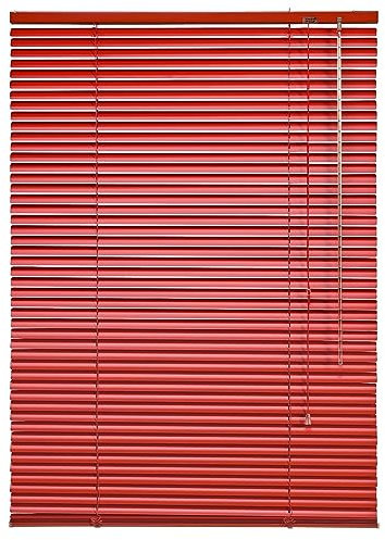 Sh000ad Aluminium Metall Jalousien,Rot Blackout Horizontal Jalousette,25mm Lamellen Home Office Seitenzugrollo,Sicht,Licht und Blendschutz,Alle Montageteile Enthalten,Breite x Höhe (90x230cm)