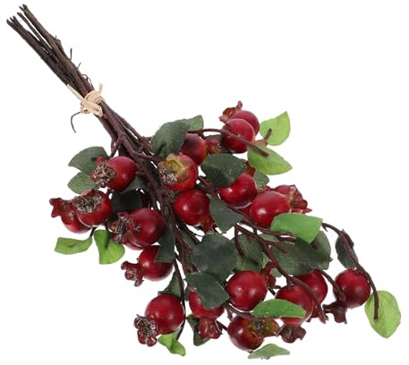 RORPOIR Dekoration Künstliche Hagebuttenbeeren Simulation Granatapfel Obst Blumenzubehör Für Wohnungsgestaltung Rot