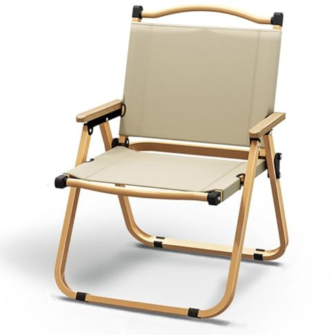 Gartenstühle Stapelbar Klappstühle Outdoor Rasenstuhl Terrassenstühle Modern Faltbare Esszimmerstühle Mit Armlehnen,Campingstuhl Aus Metall,Tragbare Faltbare Balkonstühle ( Color : /Khaki A-L , Size :