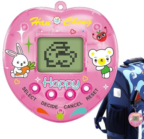 Machine de jeu électronique pour animaux de compagnie, jeu numérique pour animaux de compagnie - Porte-clés électronique numérique pour animaux de compagnie avec 168 animaux de compagnie | Animaux
