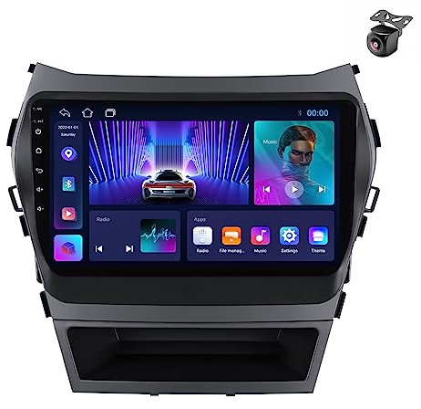 Android 13 Autoradio per Hyundai IX45 Santa Fe 2013 2014 2015 2016 2017 2 DIN Stereo Car Tablet Pollici Schermo MP5 Lettore Multimediale Receiver GPS con FM Carplay Android Auto (M100CP 4core 1+32G)