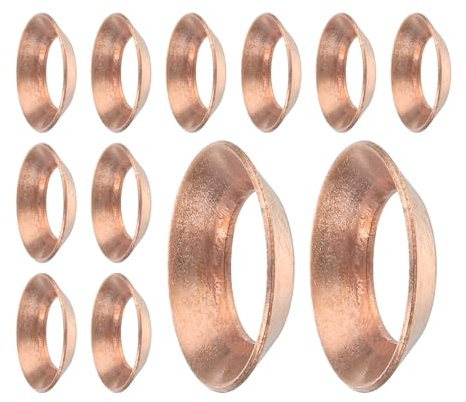 QUARKZMAN 12 joints d'étanchéité en cuivre, adaptés pour tubes de 1/2, raccord en cuivre à 45 degrés pour accessoires de climatisation et de réfrigération