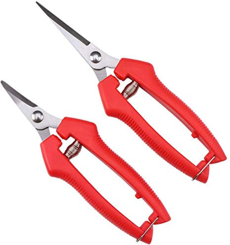 RUHEN Tijeras de podar Rectas, Tijeras de floristería, Tijeras de jardín multifunción para Arreglar Flores, podar Plantas y cosechar Hierbas.