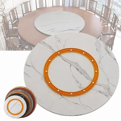 Bandeja giratoria de Madera de 20, 30 y 40 Pulgadas, Plato Giratorio Redondo para Servir, Plato Giratorio de Cocina Lazy Susan para Mesa de Comedor, rotación Suave, fácil de compar