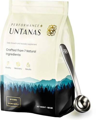 UNTANAS 8 in 1 Muscle Growth Supplement - IGF 1 and Myostatin Control - 8 Natural Gym Supplements - Royal Jelly - Alpha GPC - Ursolic Acid - HMB - Pine Pollen
