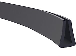U-Form Dichtungsstreifen, 32,8 Fuß schwarzer U-Kanal-Kantenschutz aus Gummi, Kantenschutz aus Gummidichtungsstreifen, passend for Blech-Heimwerkerprojekte, Auto, Tür, Breite x Höhe(15mm x 10mm)