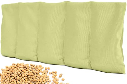 Amilian Coussin de noyaux de cerises - 55 x 20 cm - Coussin chauffant et froid avec 100 % noyaux de cerises - Coussin de grains pour micro-ondes - Idéal pour la nuque, les épaules, le dos et le ventre