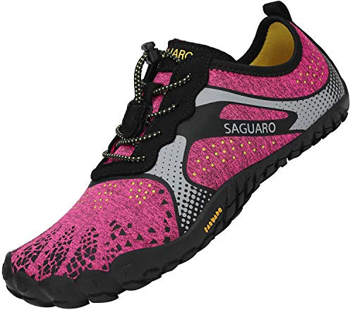 SAGUARO Unisex barfotaskor, snabbtorkande barfotaskor, badskor, löparskor, för utomhus, sport, minimalistiska, - ROSA - 40 EU
