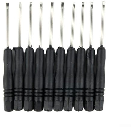Mini cacciavite strumento di riparazione, 10 pezzi piccoli cacciaviti a croce con intaglio 2 mm, 3 22 pollici di lunghezza (cacciavite a taglio)