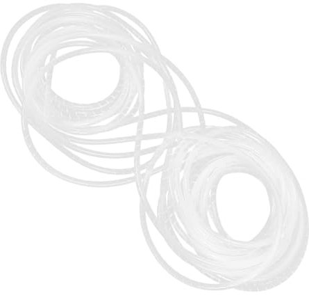 jojofuny Gaine Blanc en Nylon Câbles Spirale Organisateur Résistante Flexible Tube de Rangement et Protection Fil Électrique Pratique Salon Bureau