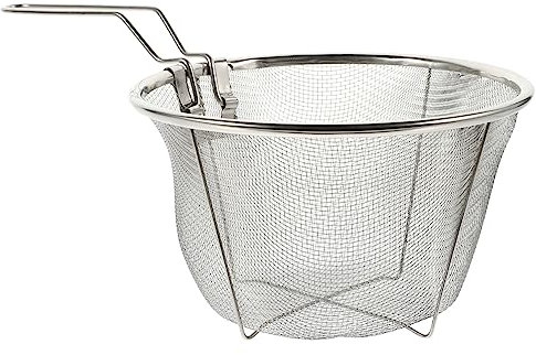 Garneck Scolapasta in Acciaio Inossidabile Con Manico Pieghevole - Cuocipasta Ideale Per Pasta e Verdure - Dimensione 18 Cm Utensile Da Cucina Pratico e Resistente Per Uso