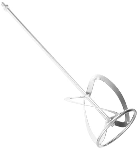 Homoyoyo Stahlrührstab Spiralmischer Mit Schraubgewinde Verzinkter Stahl Farbmischer Für Heimwerker Und Garten Robustes Design Gegen Lufteinschlüsse 52x11,3cm