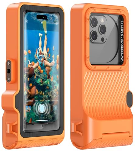wasserdichte Handyhülle IPX8 Universelle Tauchen – Professionelle Unterwasser Handyhülle Touchscreen-Gehäuse Hülle für iPhone Samsung Galaxy Xiaomi bis zu 6,9 Zoll, Tauchen Schnorcheln
