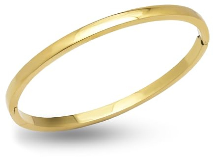 AVERELLE Damen Armreif 18K vergoldet – Elegantes Edelstahl Armband, nickelfrei & hypoallergen – Zeitloser Schmuck mit edler Schmuckschachtel – Hochwertiges Geschenk für Frauen & stilvolles Accessoire