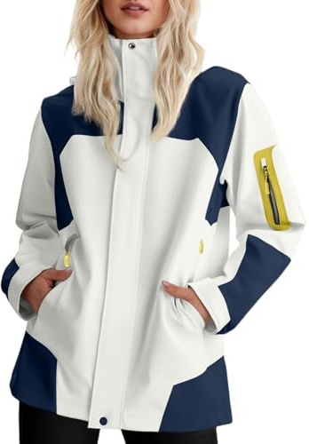 Generico Giubbino Donna Invernale Offerta Sportiva Neve Giubbino Completo Giacca 3 in 1 Mantellina Parapioggia Lunga Softshell Tecnica Spolverino Mantelle Giacca Donna Antipioggia L